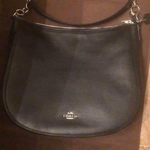Coach Black Leather Hobo Style Bag /Gold